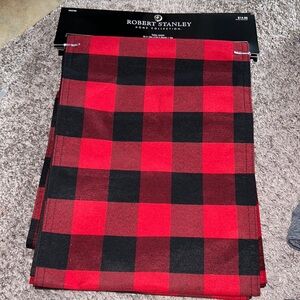 🆕 Robert Stanley home collection black red‎ table runner holidays Christmas